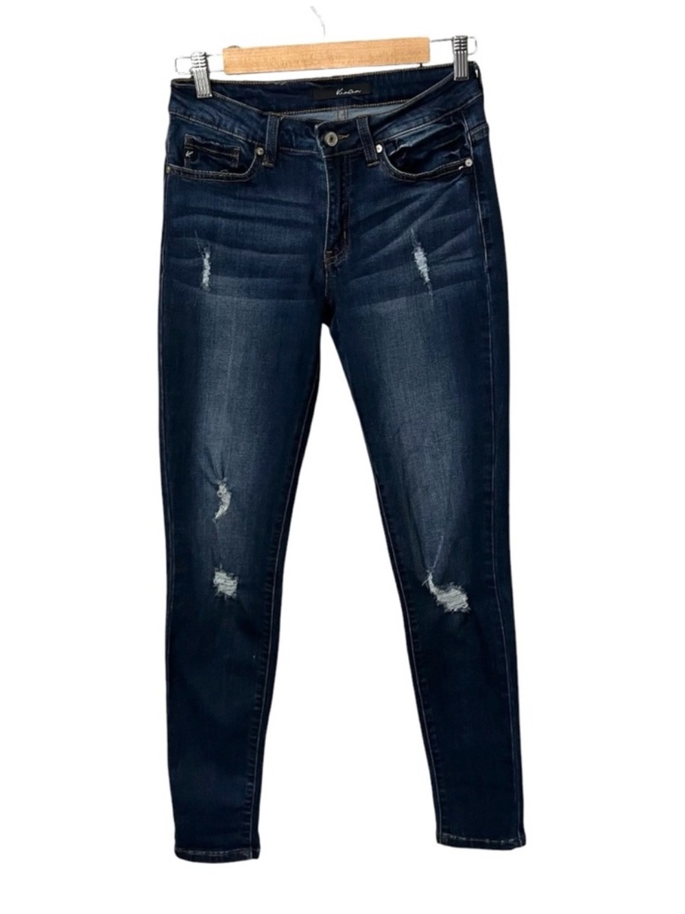 Kancan Dark Wash Distressed Skinny Jeans Jrs  Size 5/26